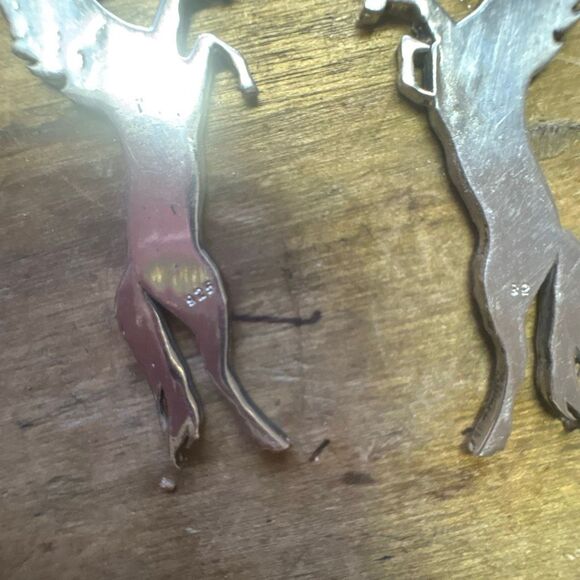 Sterling Silver Horse Earrings, NEW with Tags, Handmade, 2.5” long, Equestrian - Picture 2 of 3